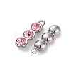 High Polished 304 Stainless Steel Pendants STAS-R005-06P-03-2