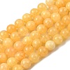 Natural Dyed White Jade Beads Strands G-M402-C03-25-2