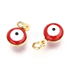 Brass Enamel Charms KK-B024-02G-F-2