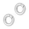 2Pcs 925 Sterling Silver Spring Gate Rings STER-AR0001-16A-1