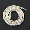 Electroplate Transparent Glass Beads Strands EGLA-H106-01A-AB01-3