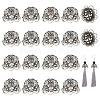 24Pcs Tibetan Style Alloy Bead Caps TIBE-PH0002-63AS-1