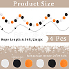 4Pcs Pom Pom Ball with Polyester Cord Hanging Banners AJEW-CP0009-76A-2