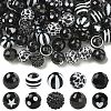 100Pcs Opaque Acrylic Beads OACR-CJ0002-50-1