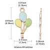 20Pcs 5 Colors Alloy Enamel Pendants ENAM-YW0002-82-3