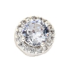 Brass Micro Pave Cubic Zirconia Beads KK-D408-11S-04A-1