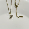 304 Stainless Steel Letter Pendant Necklaces NJEW-WH0027-04H-G-NR-1