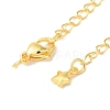 Rack Plating Brass Ends with Chain and Lobster Claw Clasps KK-F873-07G-2