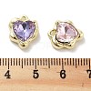 Rack Plating Alloy Rhinestone Charms PALLOY-F311-23G-3