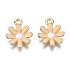 Light Gold Plated Alloy Pendants ENAM-T009-39-3