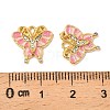 304 Stainless Steel with Crystal Rhinestone Enamel Charms STAS-G358-06G-02-3