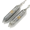 Bullet Gemstone Pointed Dowsing Pendulums AJEW-B106-01AS-3