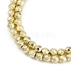 Baking Paint Electroplated Synthetic Non-magnetic Hematite Beads Strands G-H072-A01-01E-3