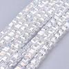 Electroplate Glass Beads Strands EGLA-D018-4x4mm-01-1