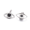 Natural Dyed & Heated Black Agate Pendants G-L512-H13-2