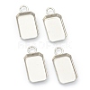 Tarnish Resistant 201 Stainless Steel Pendant Cabochon Settings STAS-H143-31P-1