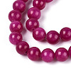 Dyed Natural Mashan Jade Round Beads Strands G-T139-6mm-67D-4