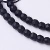 Synthetic Black Stone Beads Strands G-C059-4mm-1-3