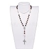 Tibetan Style Alloy Rosary Bead Necklaces NJEW-JN02455-02-5
