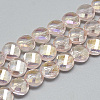 Electroplate Glass Beads Strands X-EGLA-Q098-A04-1