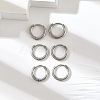 Tarnish Resistant 202 Stainless Steel Huggie Hoop Earrings EJEW-F111A-13mm-P-3