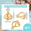 925 Sterling Silver Dount Bails STER-BC0003-29G-2