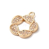 Brass Micro Pave Cubic Zirconia Pendants KK-C062-091G-2