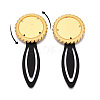 Alloy & Iron Bookmark Cabochon Settings PALLOY-N184-09G-4