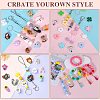 80Pcs 4 Style Round Silicone Focal Beads SIL-SZ0001-22J-5