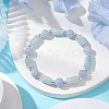 Natural Chalcedony Round Beaded Stretch Bracelets for Women BJEW-JB11137-04-2