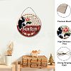 Wood Hanging Wall Decorations HJEW-WH0027-015-7