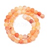 Frosted Natural Agate Beads Strands G-F367-8mm-03-5