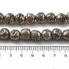 Electroplated Natural Lava Rock Beads Strands G-A251-D01-01J-4