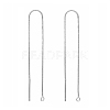 Anti-Tarnish Rhodium Plated 925 Sterling Silver Stud Earring Findings STER-E051-C-01P-1