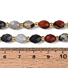 Natural Picture Jasper Beads Strands G-N342-35-8x6-09-5