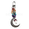 (Defective Closeout Sale:Accessories Yellowing) Hollow Moon Alloy Pendant Decoraiton HJEW-XCP0001-21-2