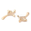 Brass & Cubic Zirconia Pendants KK-G468-43G-2