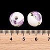 Floral Printed Porcelain Beads X-PORC-Q199-12mm-01-3