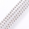 Electroplated 925 Sterling Silver Ball Chains STER-I015-01C-1