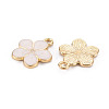 Light Gold Plated Alloy Enamel Pendants X-ENAM-R136-17F-3