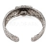 Tiger Tibetan Style Alloy Cuff Bangles for Men BJEW-P337-05AS-3