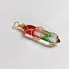 Glass Pendants PALLOY-CJ00013-01-1