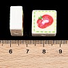 Printed Handmade Porcelain Beads PORC-G016-04T-3