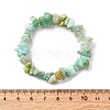 Unisex Chip Natural Flower Amazonite Beaded Stretch Bracelets BJEW-S143-26-9