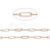 Ion Plating(IP) 304 Stainless Steel Paperclip Chains CHS-O010-03RG-4