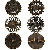 1Set Flat Round Alloy Shawls and Capes Buckles FIND-GF0008-08AB-1