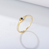 Evil Eye 925 Sterling Silver Micro Pave Cubic Zirconia Finger Rings for Women FS-WG42376-08-1