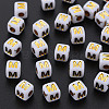 Opaque White Acrylic Beads MACR-Q242-010M-1