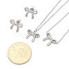 Bowknot 304 Stainless Steel 
Stud Earrings & Necklaces & Bracelets Sets SJEW-Q001-02P-3