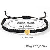 Minimalist nylon braided bracelet with stainless steel gold letter charms for men women students couples AG0106-2-3